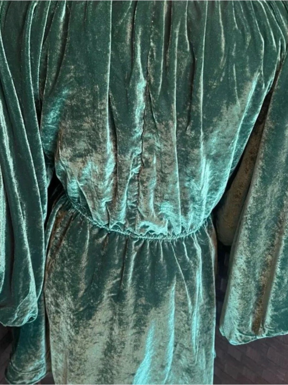 Free People Portia Velvet Mini Dress - Green - Picture 7 of 7